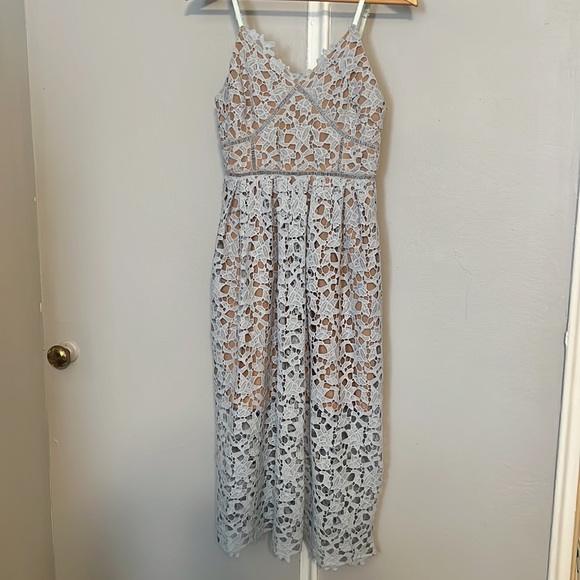 Light blue midi dress - Picture 2 of 7